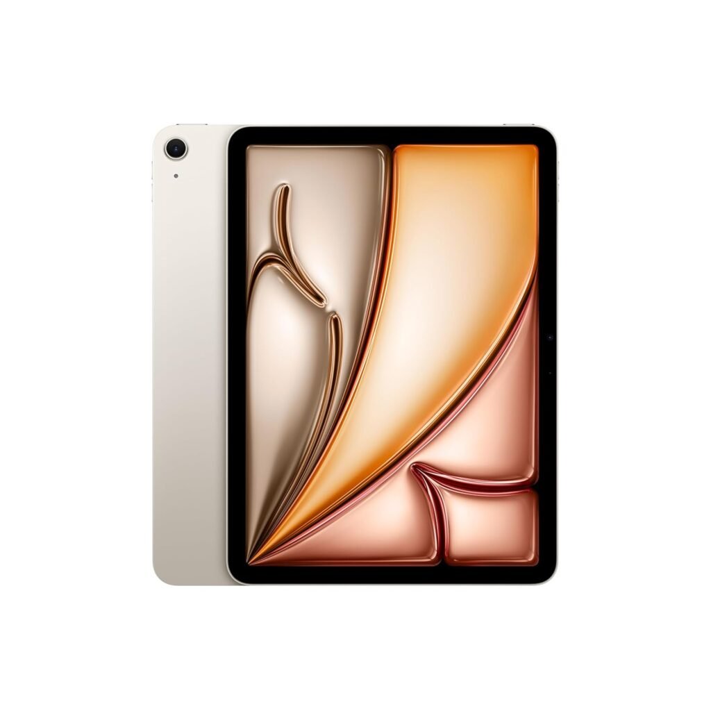 Apple iPad Air 11″ (M2): Liquid Retina Display, 512GB, Landscape 12MP Front Camera / 12MP Back Camera, Wi-Fi 6E, Touch ID, All-Day Battery Life — Starlight