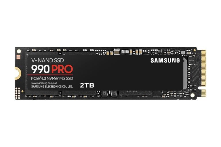 Samsung 990 PRO SSD 2TB PCIe 4.0 M.2 Internal SSD, Seq. Read Speeds Up to 7,450 MB/s for High End Computing, Gaming, Video Editing and Heavy Duty Workstations, MZ-V9P2T0BW