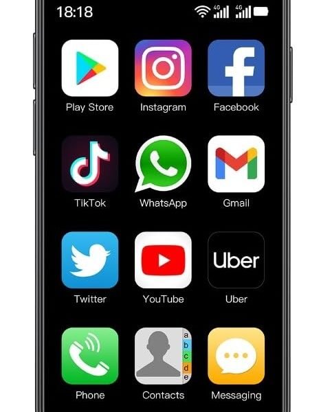 Snexian All-New Bold T150 Mini Smartphone 3 Inch IPS Display Screen Small Mobile Phone (Black,16GB) (2GB Ram)