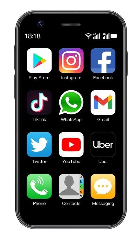 Snexian All-New Bold T150 Mini Smartphone 3 Inch IPS Display Screen Small Mobile Phone (Black,16GB) (2GB Ram)